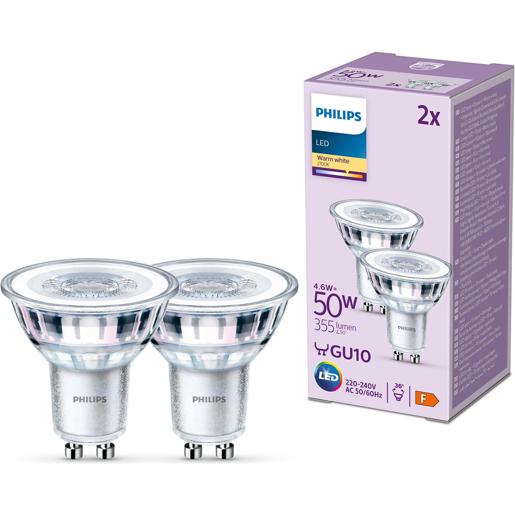 Thumbnail - Philips, Leuchtmittel, LED Classic (GU10, 4.60 W, 355 lm, 2 x, F)