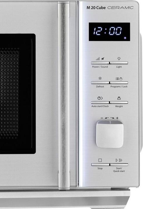 Image du produit Caso Micro-ondes M 20 Cube Ceramic, Argent (20 l)