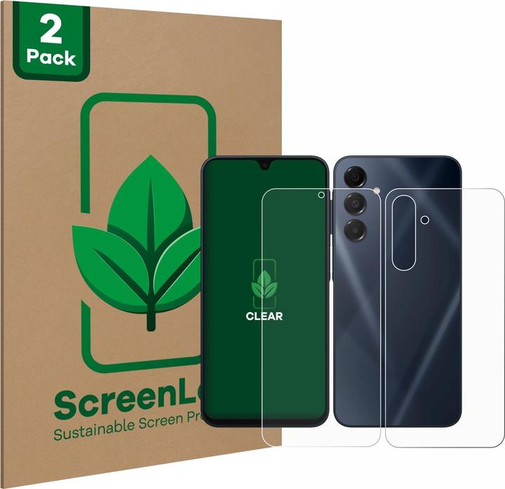 ScreenLeaf Schutzfolie nachhaltiger Displayschutz Displayschutzfolie Folie Klar Transparent (2 Stk., Samsung Galaxy A16)