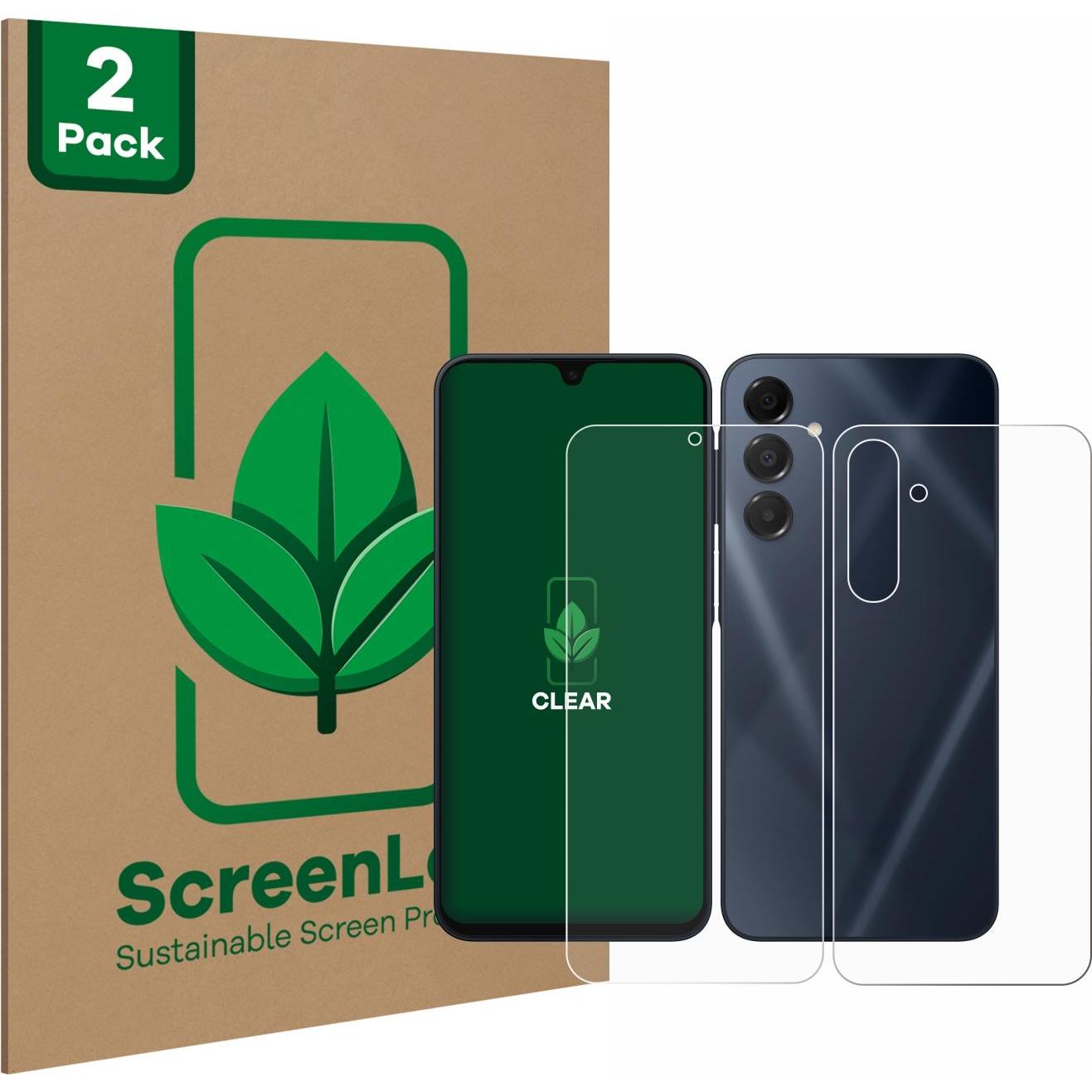 ScreenLeaf Schutzfolie nachhaltiger Displayschutz Displayschutzfolie Folie Klar Transparent (2 Stück, Samsung Galaxy A16...