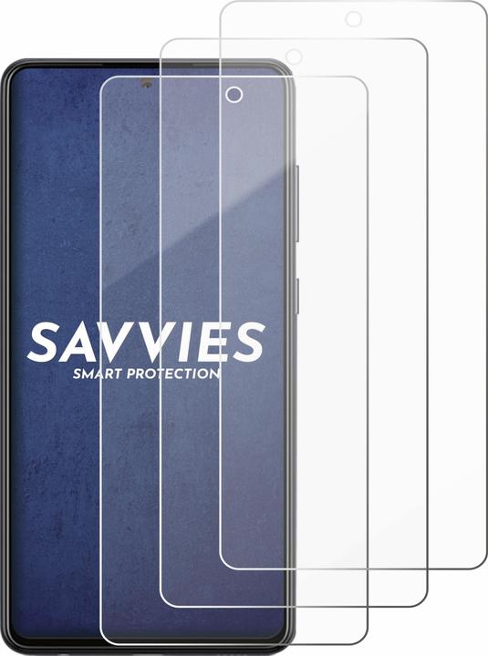 Actual product image Savvies Tempered Glass (3 Piece, Samsung Galaxy A72)