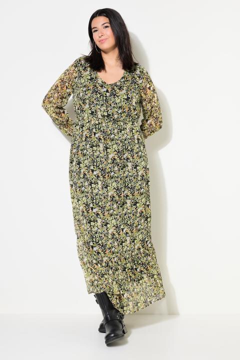 Image du produit Studio Untold Damen grosse Grössen Maxikleid, A-Line, Millefleur palmen grün 54+ 834472430-54+ (54)