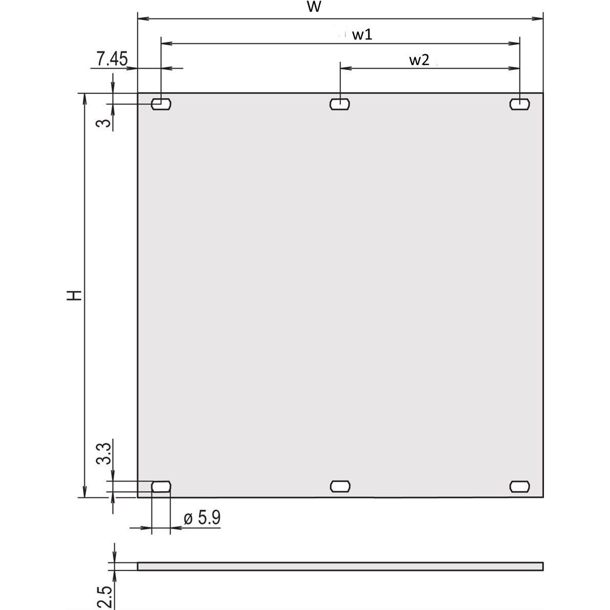 Schroff Frontblenden, Serverschrank Zubehör, Silber