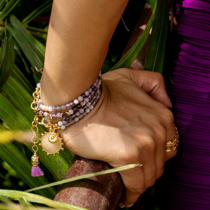 Produktbild Steinkult Armband Mia (38 cm, Messing, Halbedelsteine, 18 Kt. Vergoldet)