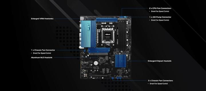 Productafbeelding AsRock B850 Pro-A (AM5, AMD B850, ATX)