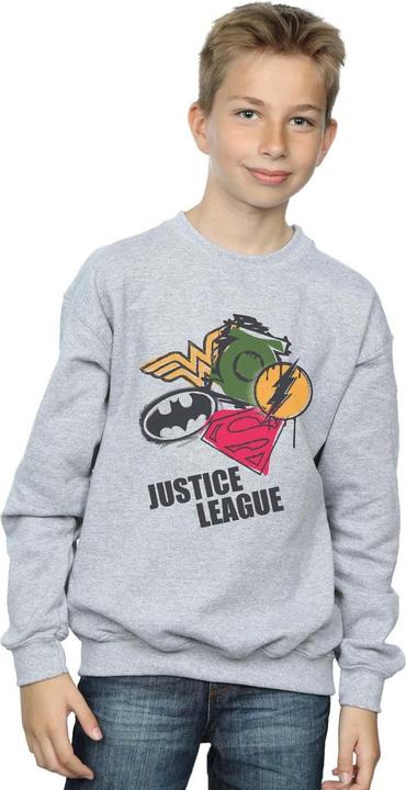 Produktbild Justice League Spray Logos Sweatshirt Jungen (152, 158)