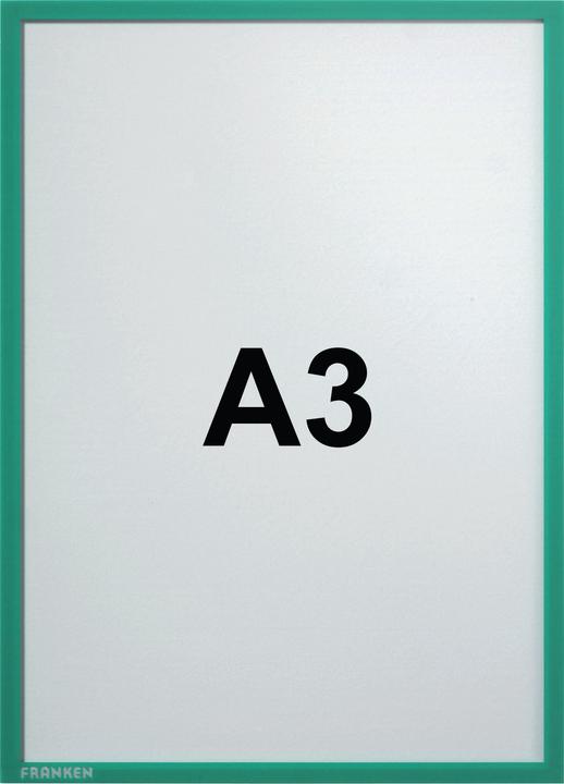 Franken Magnet-Tasche FRAME IT X-tra!Line, DIN A3, grün Dokumentenhalter, transparent, magnetisch, Hartfolie