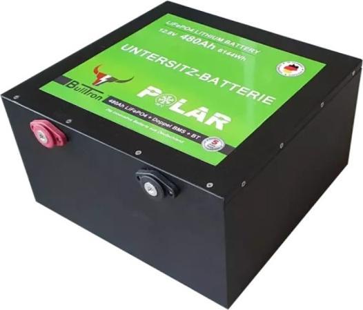 Actual product image Bulltron Under-seat battery Polar 480 Ah LiFePO4 12.8 V battery with double BMS, Bluetooth app, current bal (12.80 V, 480 Ah)
