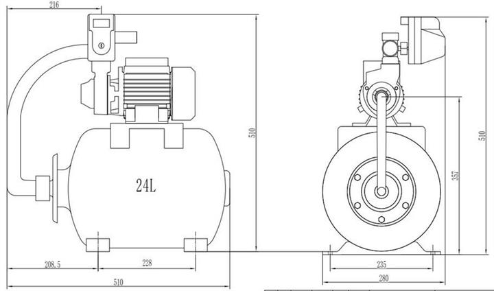 Produktbild Haushalt HF-370QB (Hauswasserpumpe)