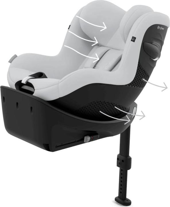 Produktbild Cybex SIRONA Gi I-SIZE Fog Grey inkl. Neugeboreneneinlage | light grey (Reboarder, ECE R129/i-Size Norm)