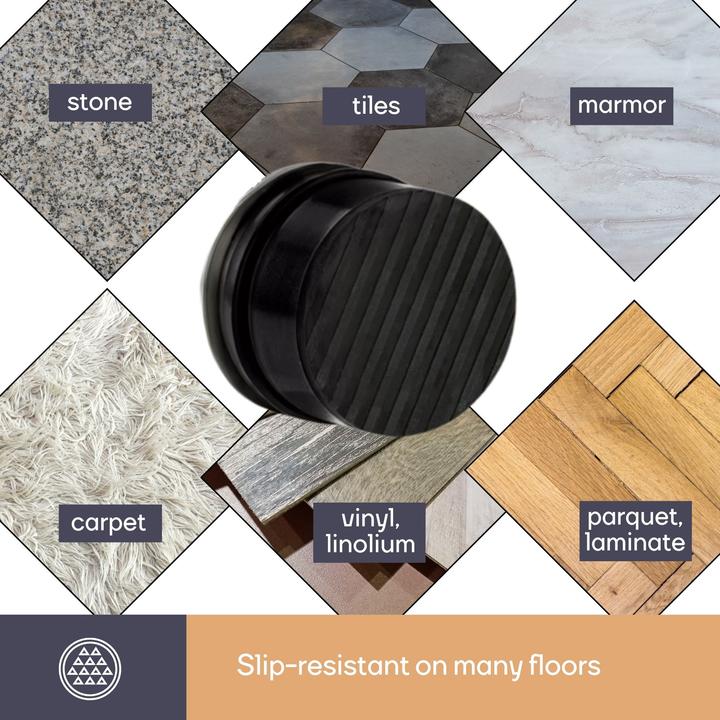 Actual product image Perel Door stopper - 9 x 7.5 cm - 1.1 kg - Black (1 pcs.)