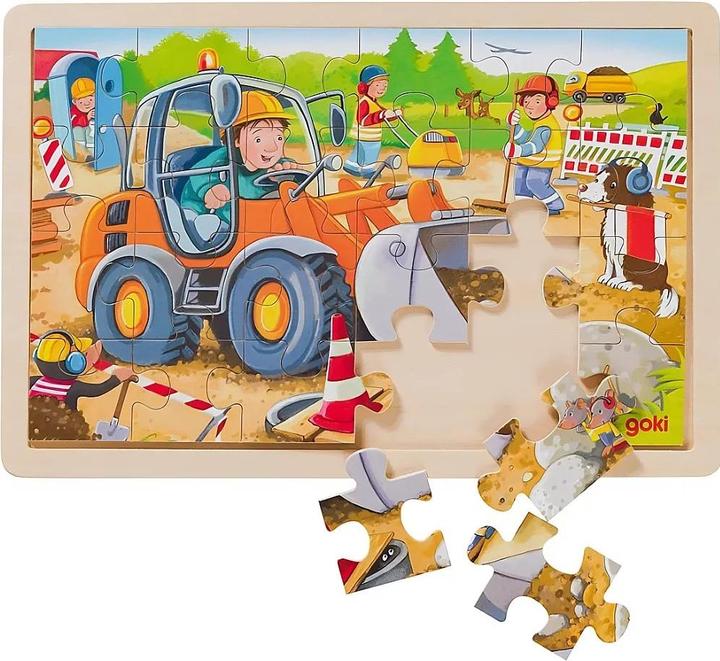 Image du produit Goki Chantier d'insertion de puzzle (24 pièces)