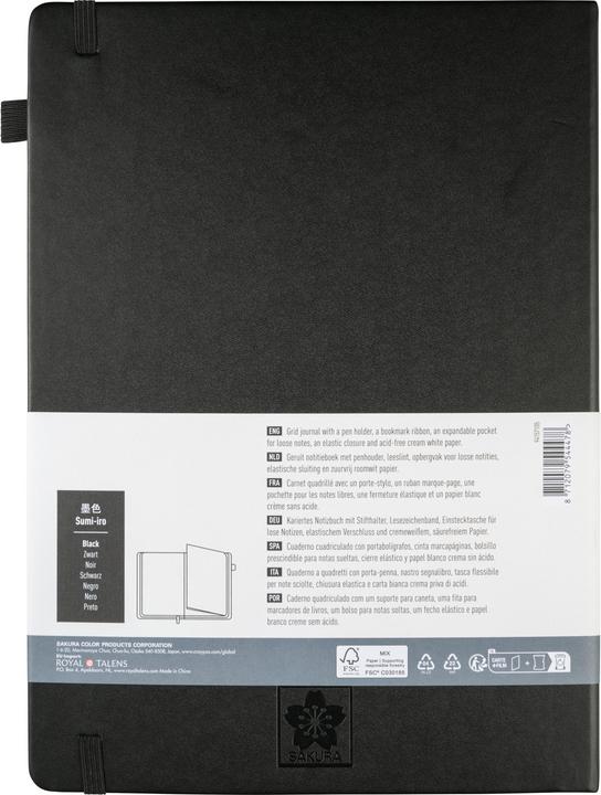 Actual product image Sakura Notizbuch (A4, Checked, Hardcover)