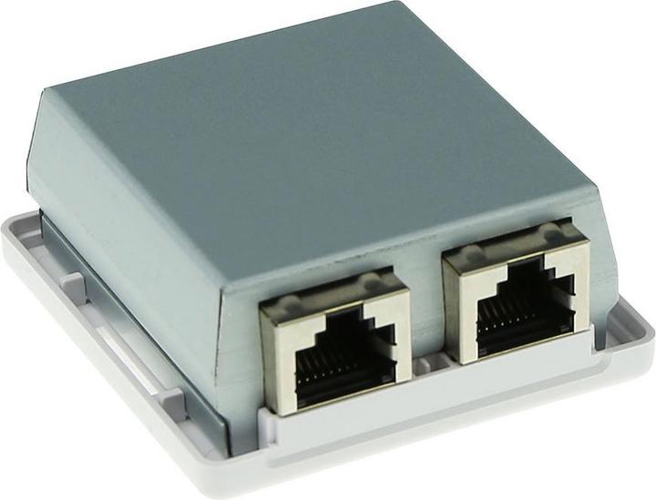 Produktbild ACT Surface mounted box shielded 2 ports CAT6A. Type: CAT6A Wall mountbox c6a 2p shielded