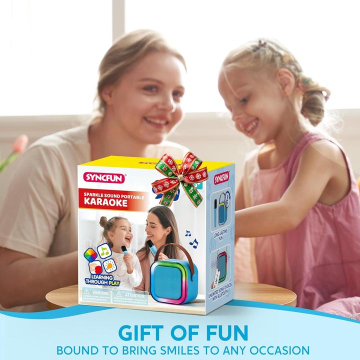 Actual product image Syncfun Karaoke-Maschine für Kinder mit Mikrofonen und Lichtern