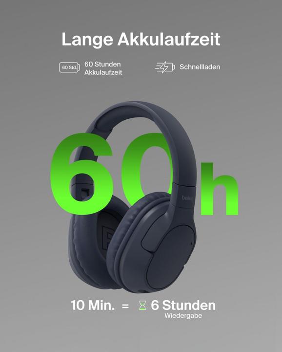 Produktbild Belkin Soundform Surround (NC, 60 h, Kabellos, Kabelgebunden)