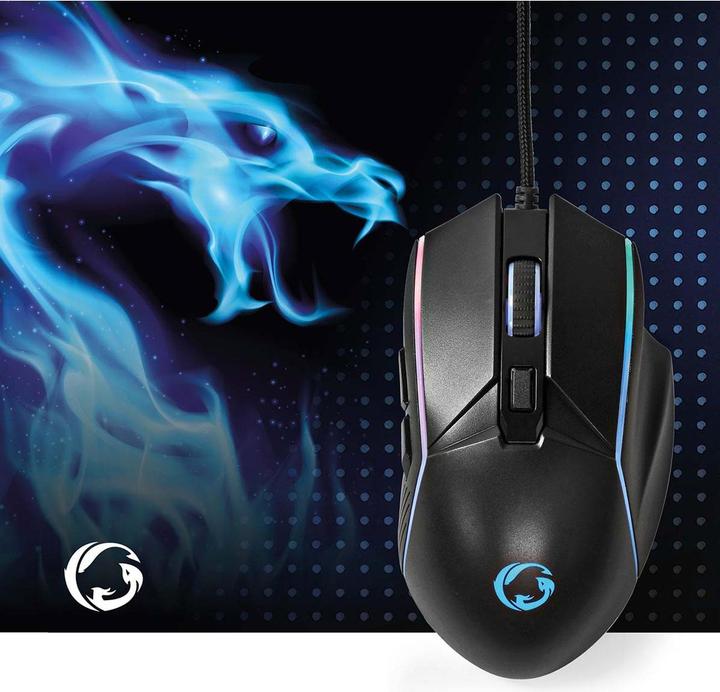 Actual product image Nedis Gaming Mouse | Wired | 800 / 1200 / 2400 / 3200 / 4800 / 7200 dpi | Adjustable DPI | Anz (Cable)
