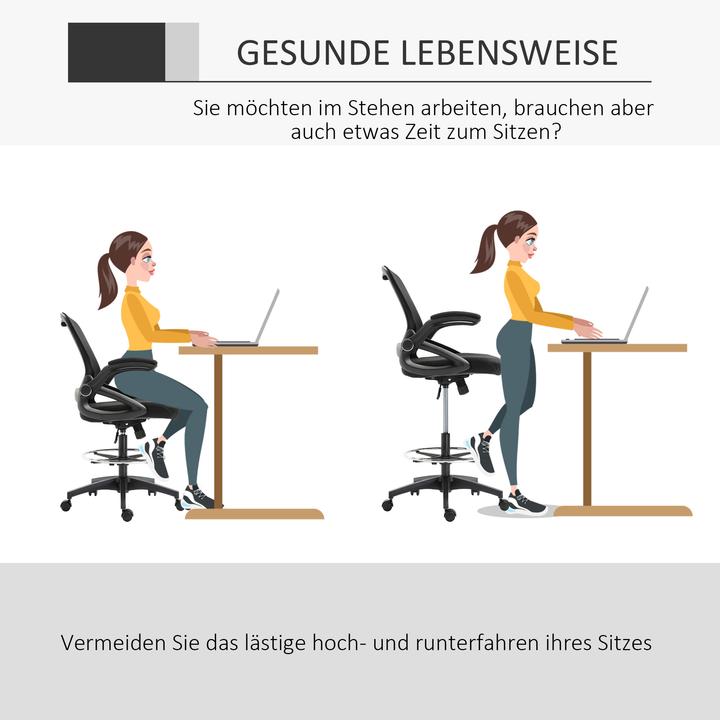Produktbild Vinsetto Zeichenstuhl mit Rollen