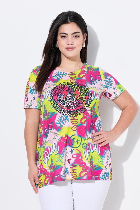 Actual product image Angel of Style T-Shirt, Smiley-Muster, Halbarm (52)