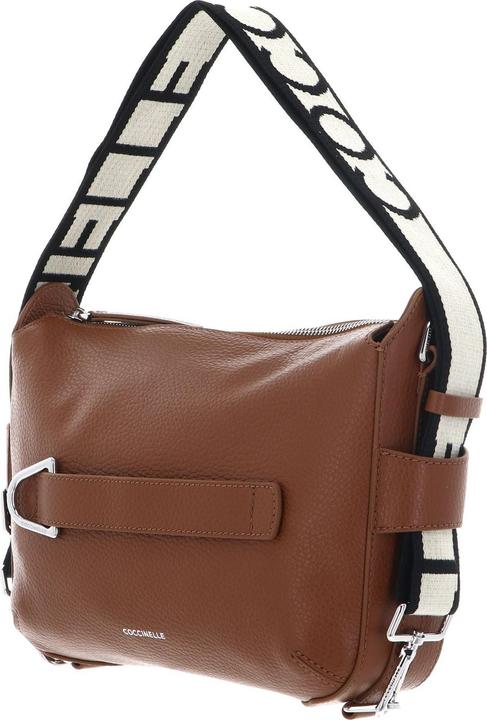 Actual product image Coccinelle Gretel Ribbon Crossbody Bag Grained Leather