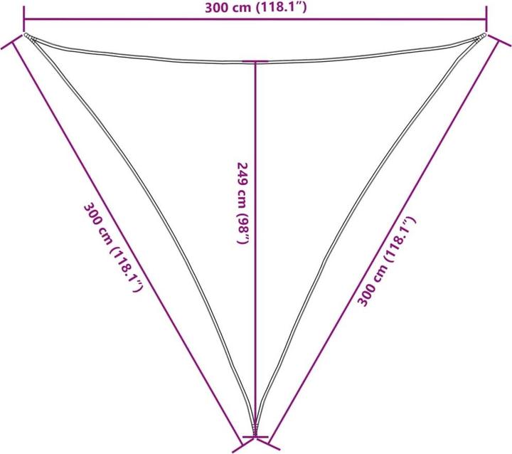 Actual product image VidaXL Voile d'ombrage (3 x 3 x 3 m)