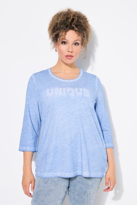 Produktbild Ulla Popken Shirt, Statementstickerei, Classic, Rundhals, 3/4-Arm (46, 48)