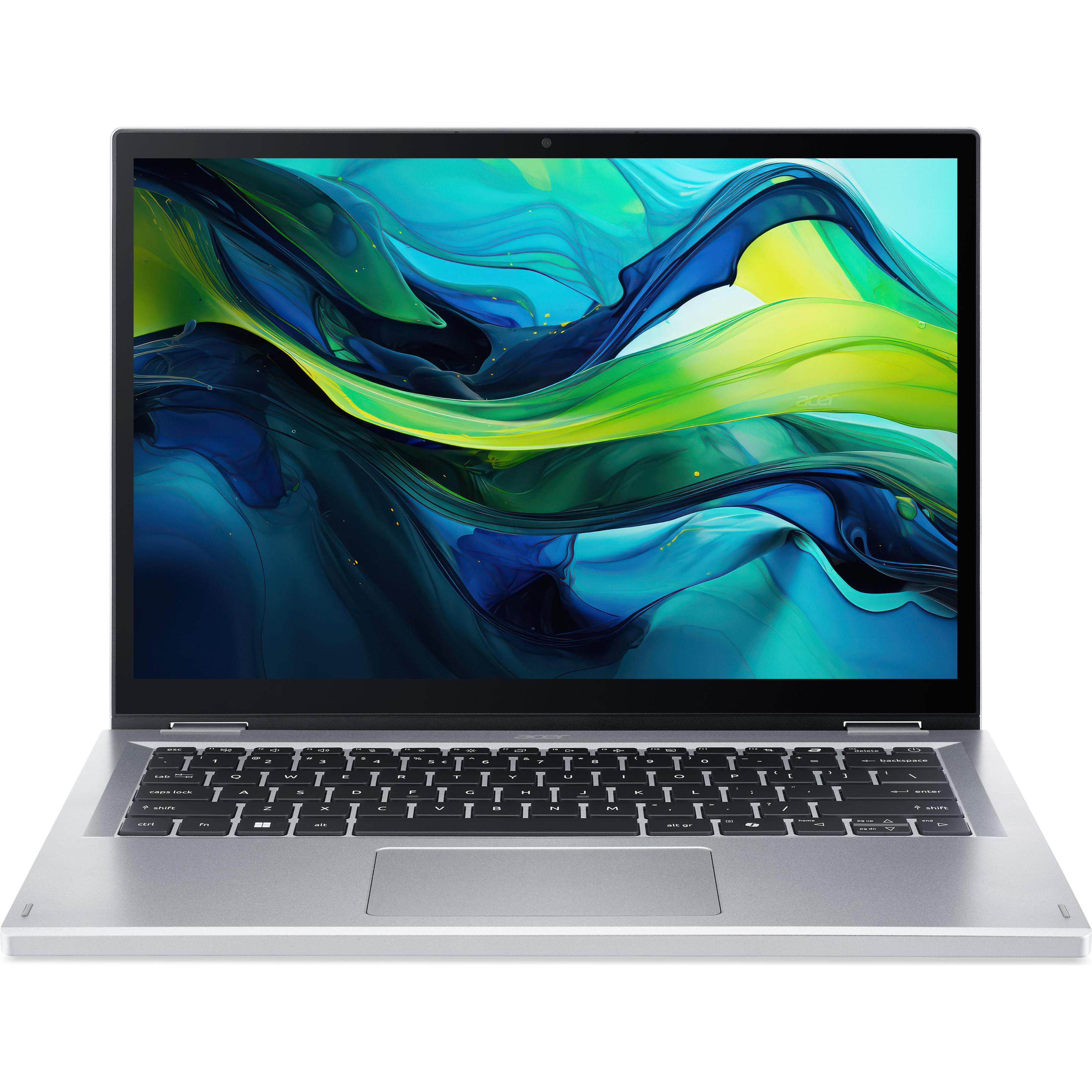 Acer Aspire Spin 14 Go (14", Intel N150, 8 GB, 512 GB, DE), Notebook, Silber