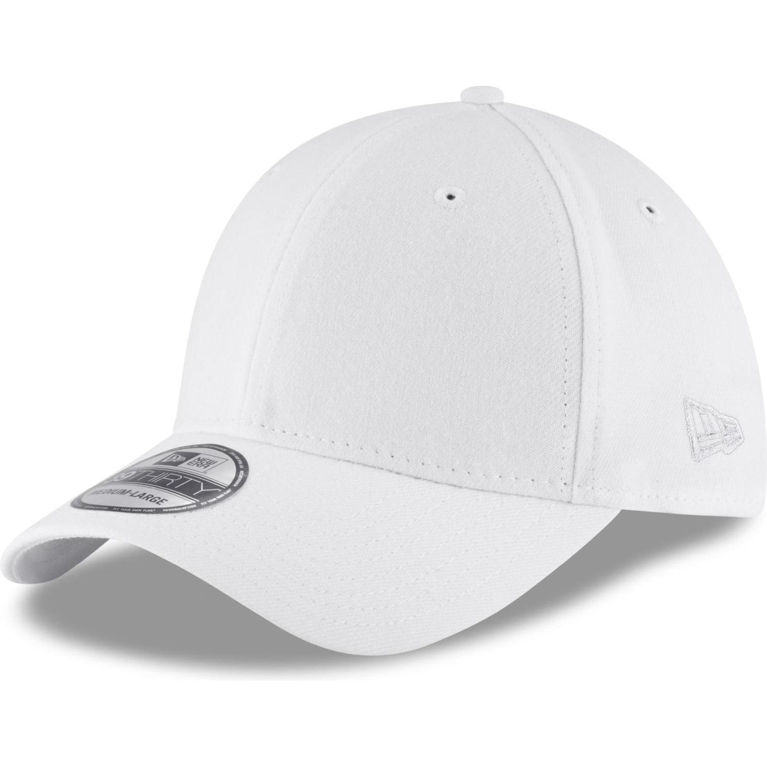 New Era, Herren, Cap, 39Thirty Stretch Cap - ESSENTIAL weiss - S/M, Weiss, (M)