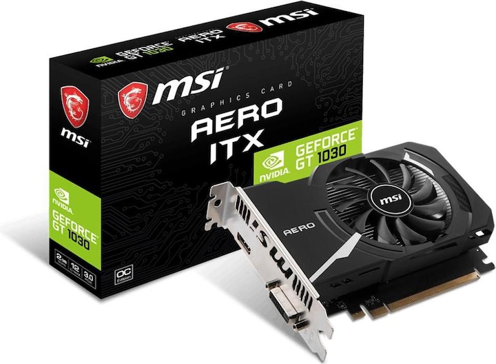 Actual product image MSI GeForce GT 1030 AERO ITX 2GD4 OC (2 GB)