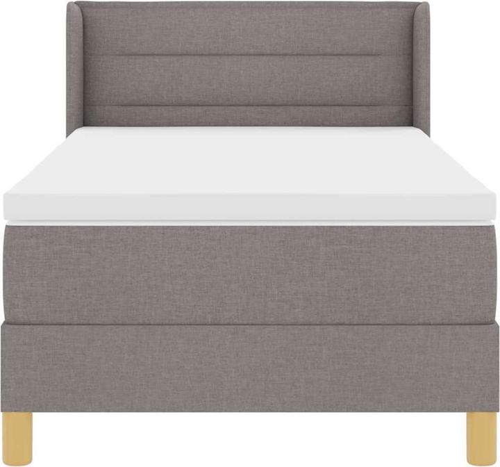Image du produit VidaXL Lit Boxspring Avec Matelas Tissu Taupe (100 x 200 cm)