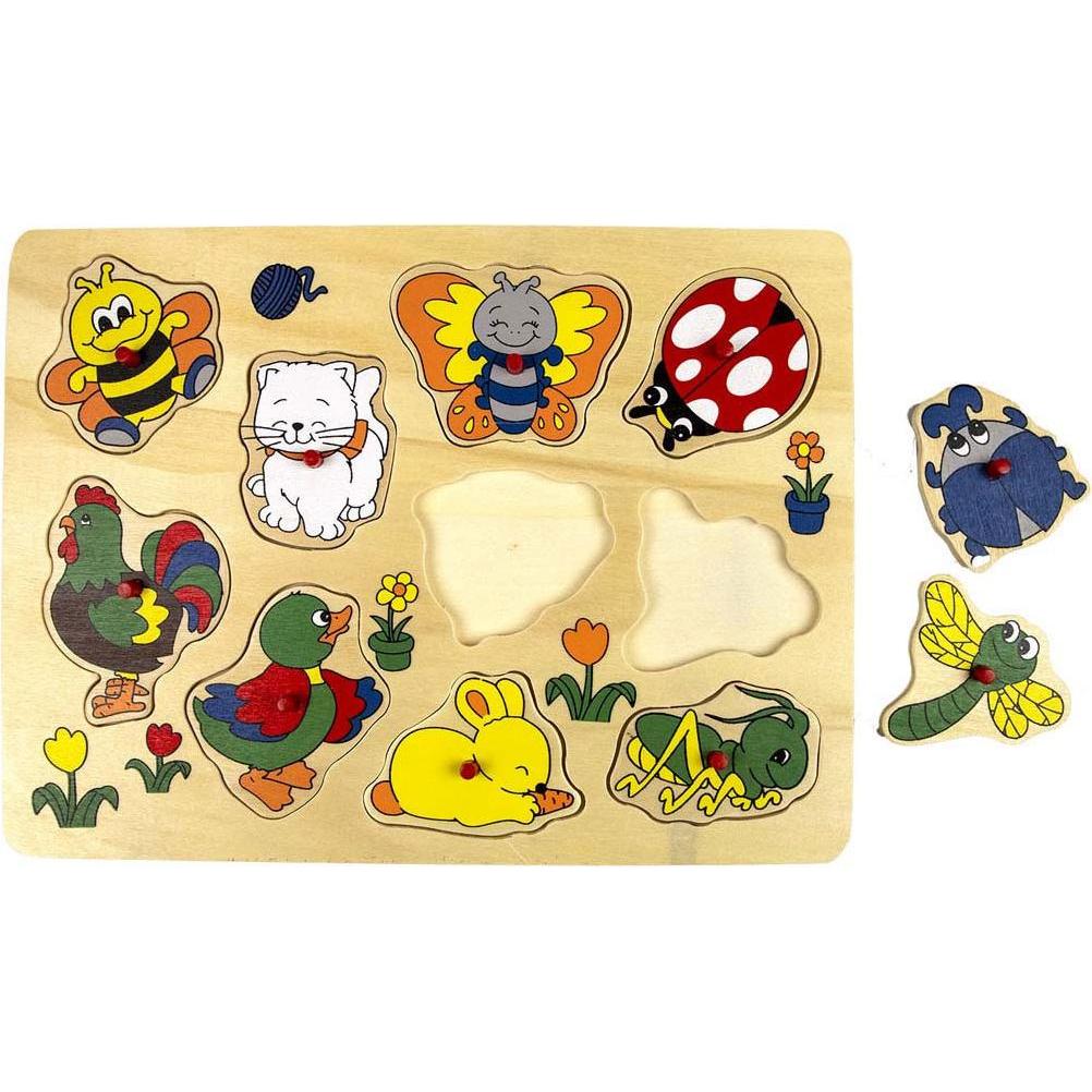 Playwood Holz-Studenpuzzle Tiere rund ums Haus, 10-tlg (10 Teile)