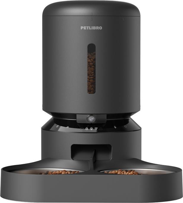 Actual product image Petlibro Granary camera kama dispenser with double bowl, 5L (black) (500 cl)