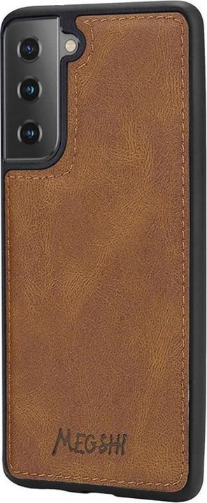 Actual product image Megshi Galaxy S21 FE - wallet case combo brown (Samsung Galaxy S21 FE)