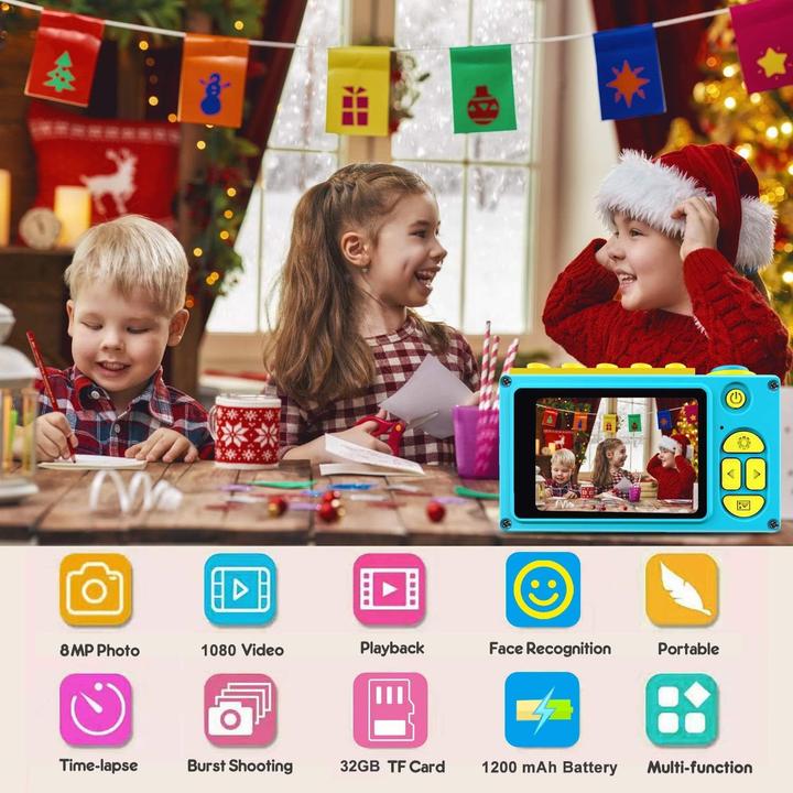 Actual product image Kriogor Kids Waterproof Digital Camera (Blue)