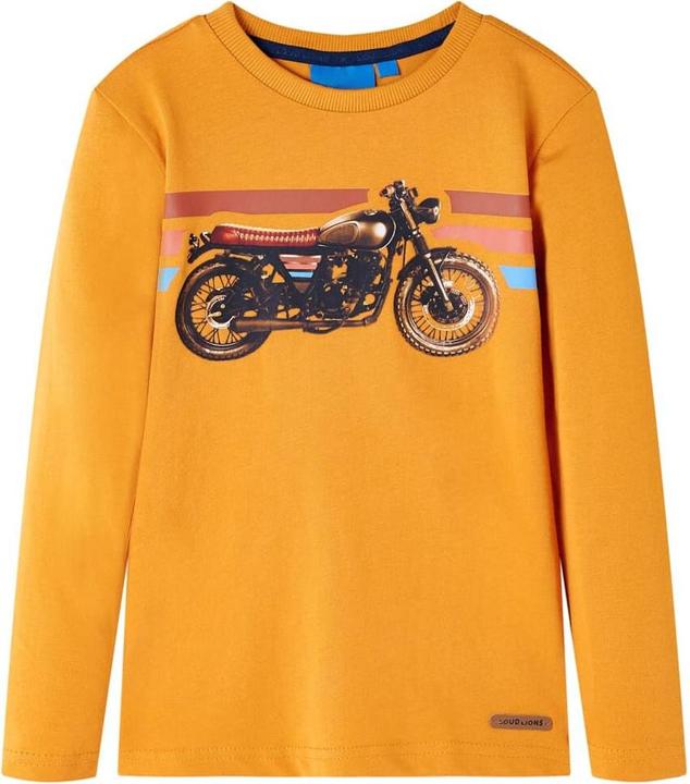 Immagine prodotto vidaXL Camicia da bambino a maniche lunghe ocra 116,Materiale: 100 (116)