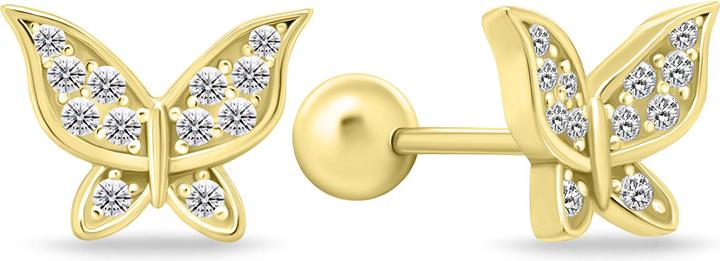Image du produit Brilio Silver - Boucles d'oreilles plaquées or ludiques Butterflies EA631Y