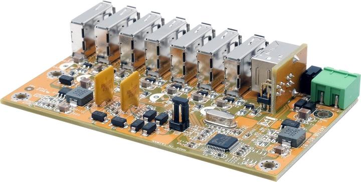 Actual product image Exsys Industrial USB 2.0 Hub Board 7-Port (USB-B, 7 Ports)