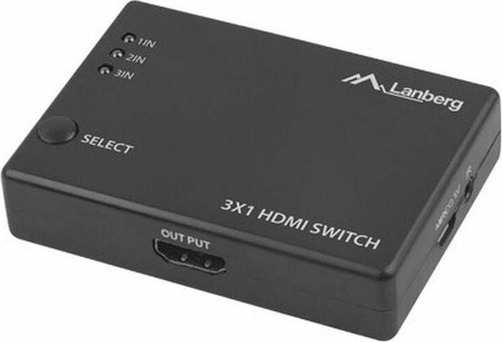Produktbild Lanberg -SCHALTER VIDEO 3X HDMI + PORT MICRO USB SWV-HDMI-0003