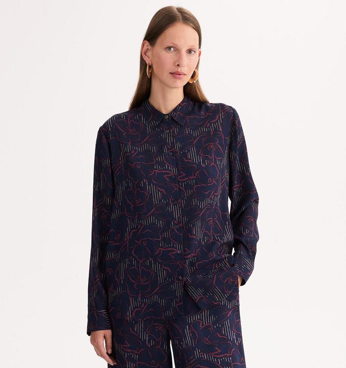 Immagine prodotto Anne Weyburn Langärmelige Bluse mit grafischem Muster (42)