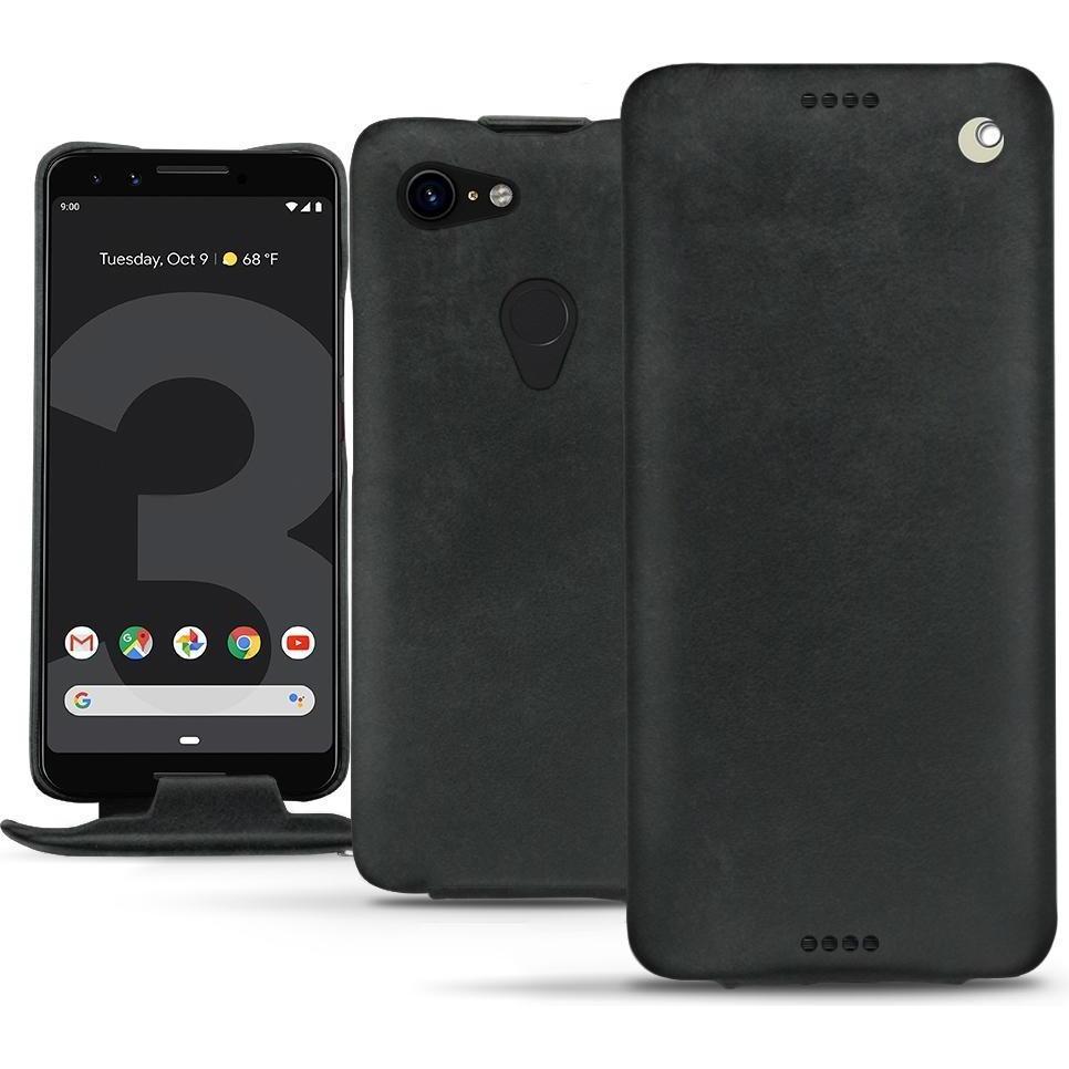 Noreve Lederschutzhülle vertikal (Google Pixel 3), Smartphone Hülle, Schwarz