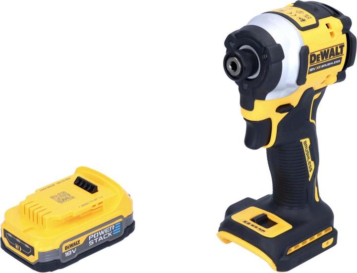 Produktbild DeWalt DCF 850 N Akku Schlagschrauber 18 V 205 Nm 1/4" Brushless + 1x Akku 1,7 Ah - ohne LadegerÃ¤t (Akkubetrieb)