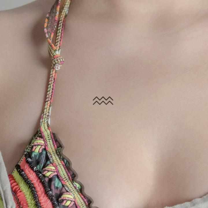 Actual product image minink Temporary tattoo - Aquarius