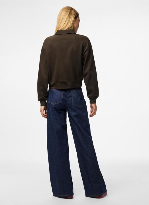 Actual product image Pieces PCCHILLI SWEAT Langarm-Poloshirt (XL)