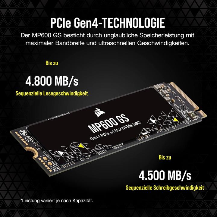 Produktbild Corsair MP600 GS (500 GB, M.2 2280)