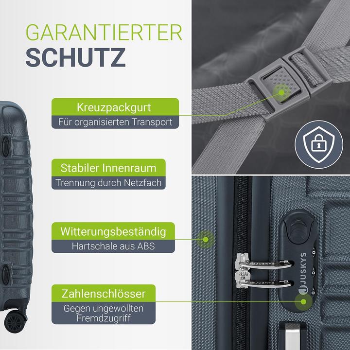 Produktbild Juskys 3-teilgies Hartschalen-Kofferset (55 l)