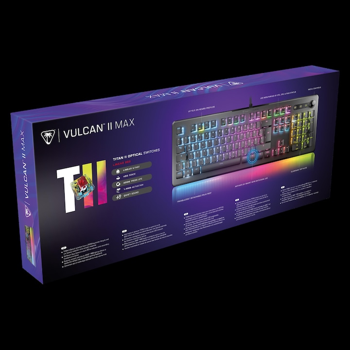 Produktbild Turtle Beach Vulcan II Max Gaming-Tastatur, Schwarz (DE, Kabelgebunden)