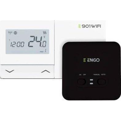 Engo 932322661 WiFi-Empfänger Temperaturregler E901WIFI kabellos Aufputz, Termostato