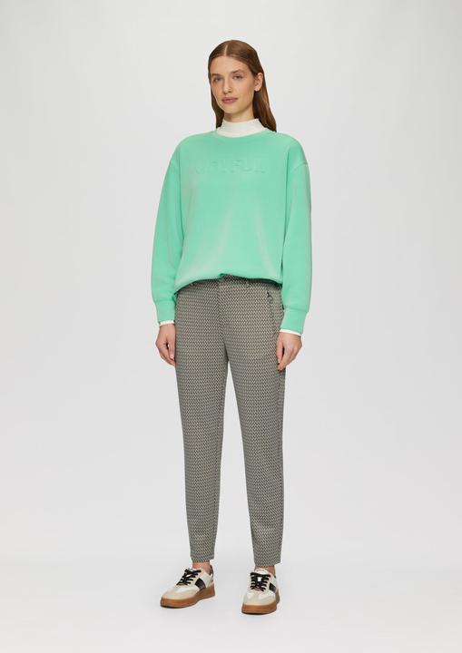 Image du produit s.Oliver Hose Gemusterte Stoffhose mit elastischem Bund (36)