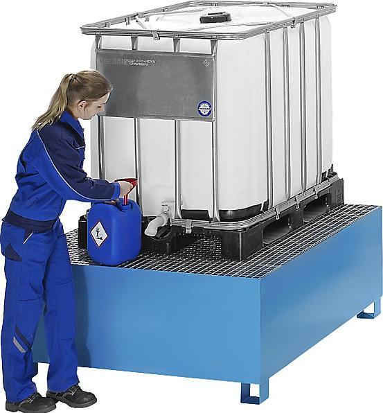 Immagine prodotto eurokraft basic Vasca di raccolta in acciaio per contenitori per cisterne IBC/KTC (1100 l)