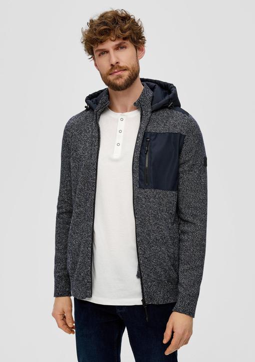 Image du produit s.Oliver Strickjacke Kapuzen-Strickjacke im Fabricmix (L)